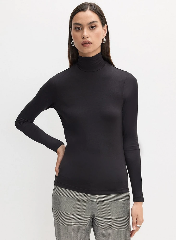 Turtleneck Long Sleeve Top