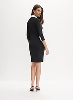 Contrast Collar Dress