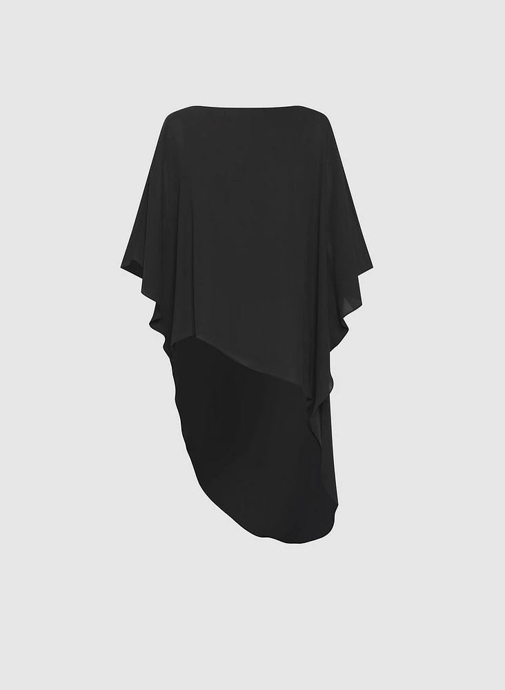 Tunique asymétrique en chiffon