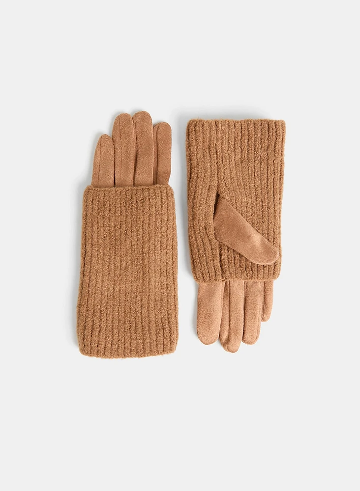 Gants en faux suède