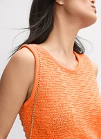 Textured Sleeveless Sweater