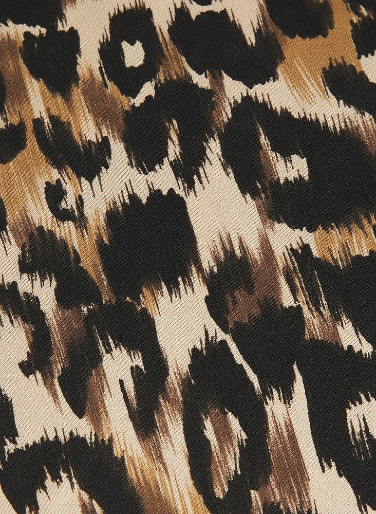 Leopard Print Pullover Top