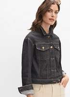 Veste en denim boutonnée