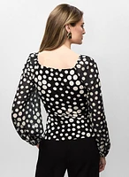 Polka Dot Chiffon Top