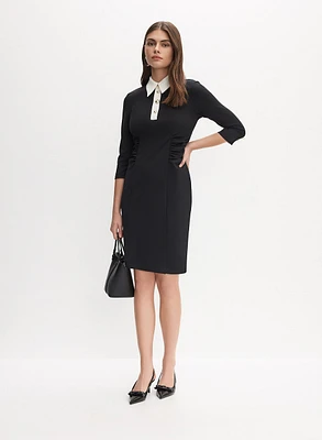 Contrast Collar Dress