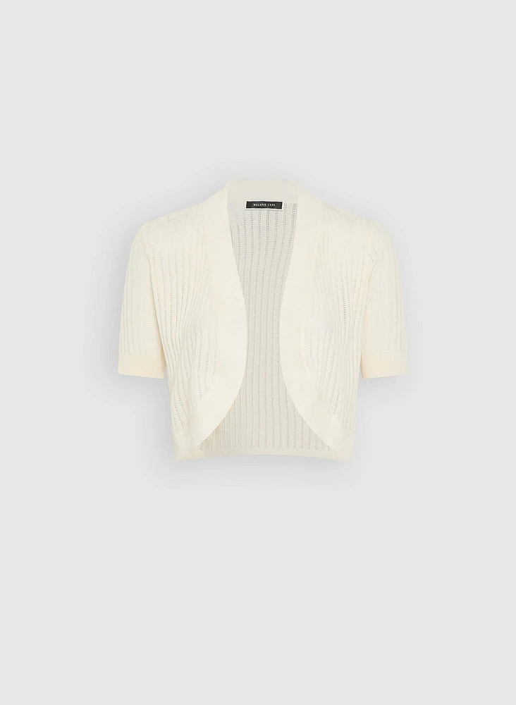 Pointelle Knit Bolero