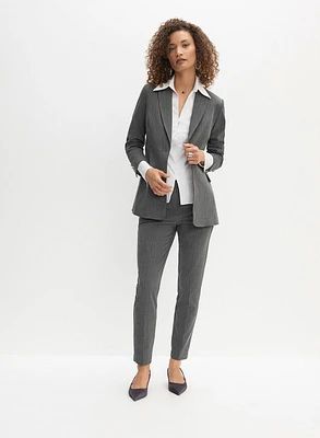 Blazer à un bouton et pantalon rayés