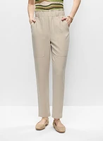 Ruffle Waist Pull-On Pants