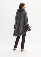 Faux Fur Poncho