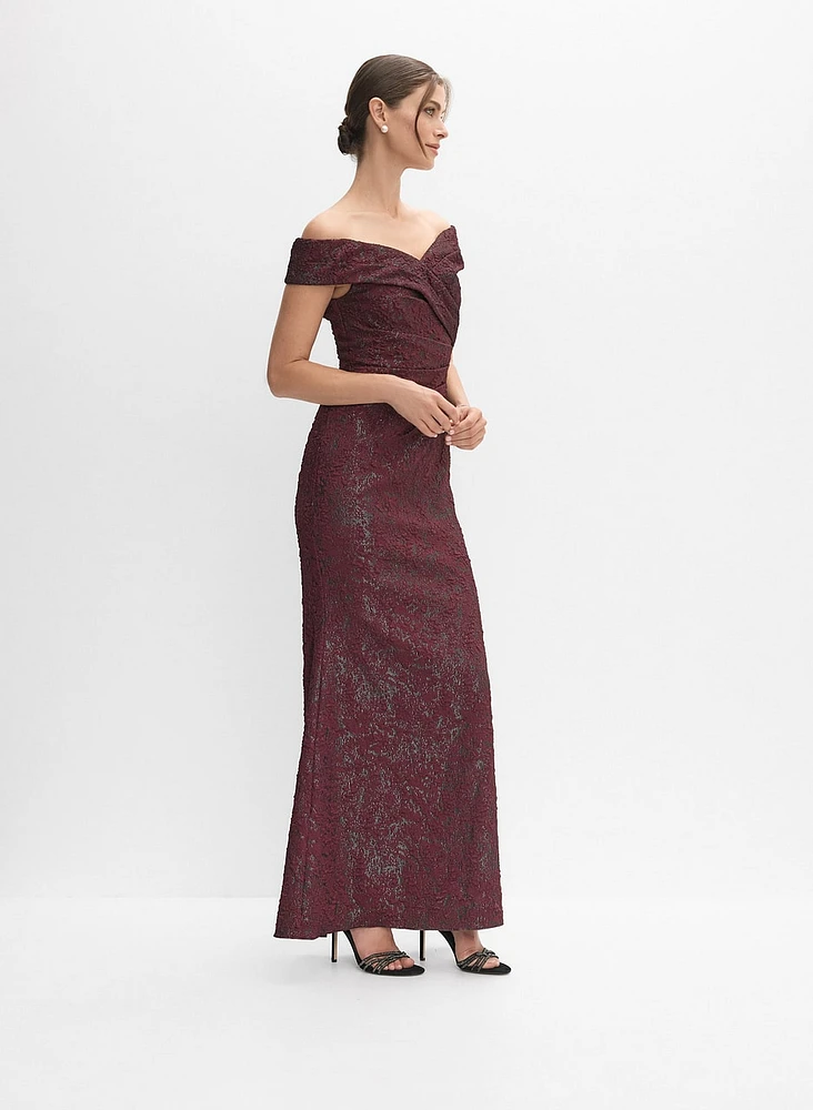 Metallic Jacquard Dress