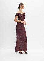 Metallic Jacquard Dress