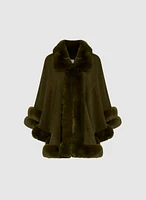 Faux Fur Poncho