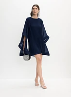 Pleated Chiffon Dress