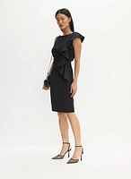 Asymmetric Ruffle Detail Dress