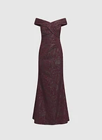 Metallic Jacquard Dress