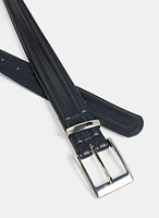 Ceinture en cuir végane et boucle métallique