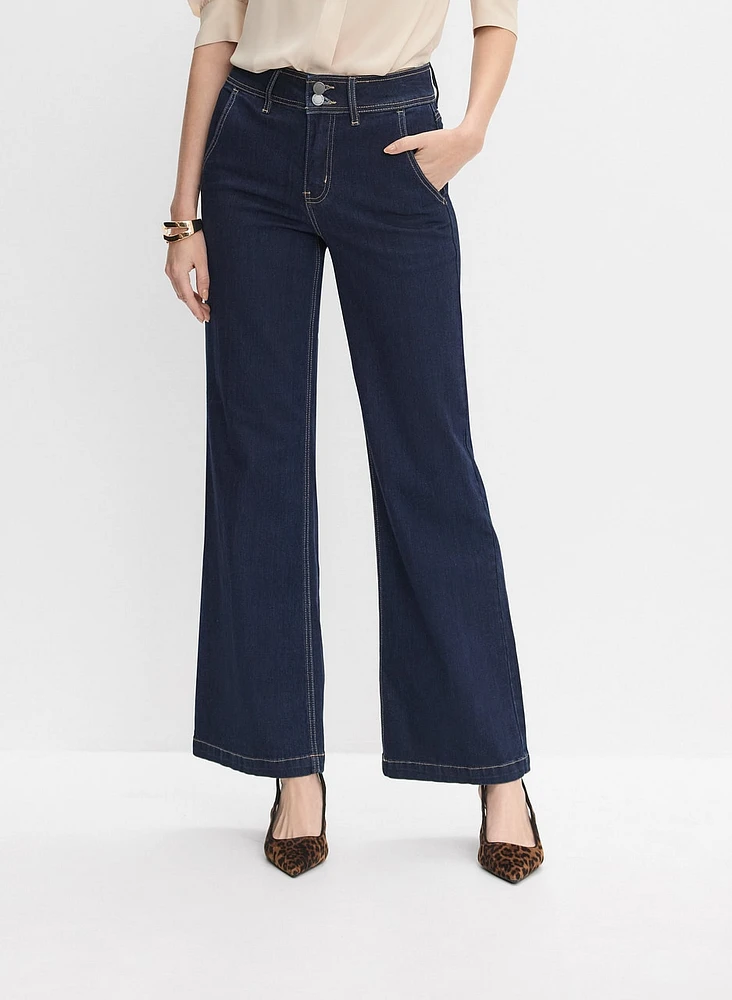 Rinse Tint Flare-Leg Jeans