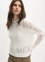 Pull en tricot ajouré