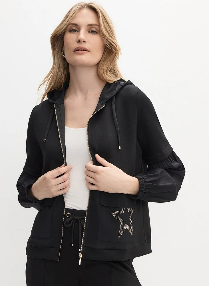 Star Detail Hooded Jacket