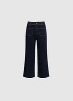 Wide Leg Culotte Jeans