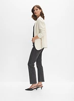 Buckle Detail Straight-Leg Jeans