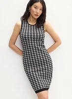 Houndstooth Print Jacket & Dress Set