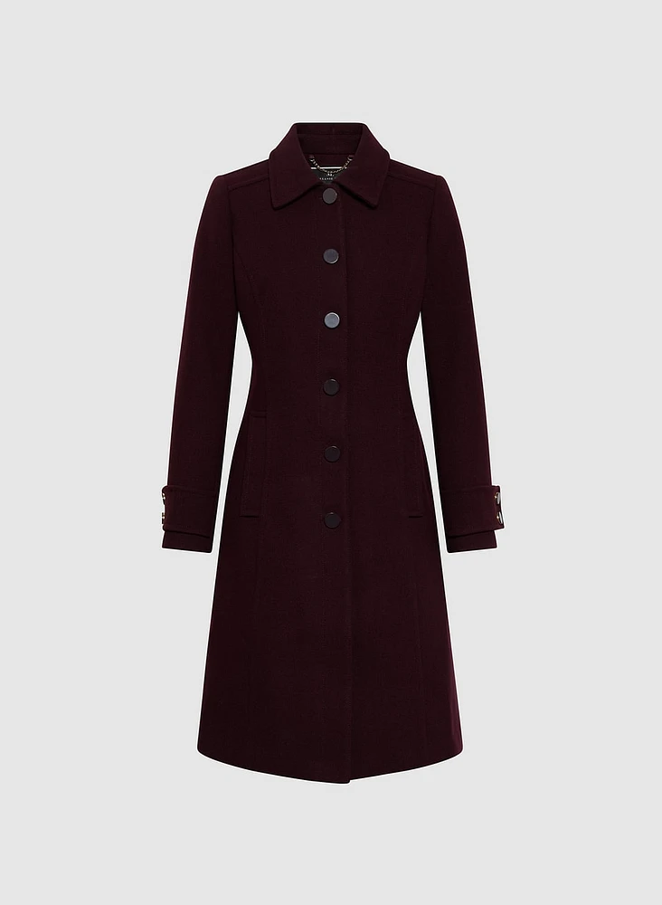 Stretch Wool-Blend Coat