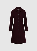 Stretch Wool-Blend Coat