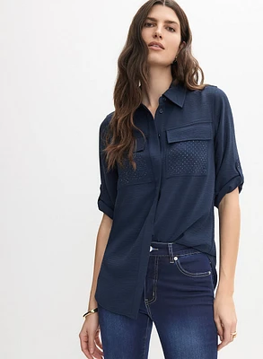 Blouse boutonnée utilitaire