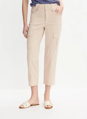 Stretch-Cotton Cargo Capris