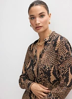 Snakeskin Print Dress