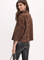 Joseph Ribkoff - Mixed Patchwork Print Sweater