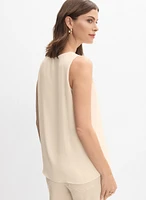 Blouse en crêpe à encolure V