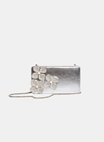 Floral Embellished Box Clutch