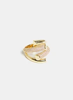 Bague à effet croisé