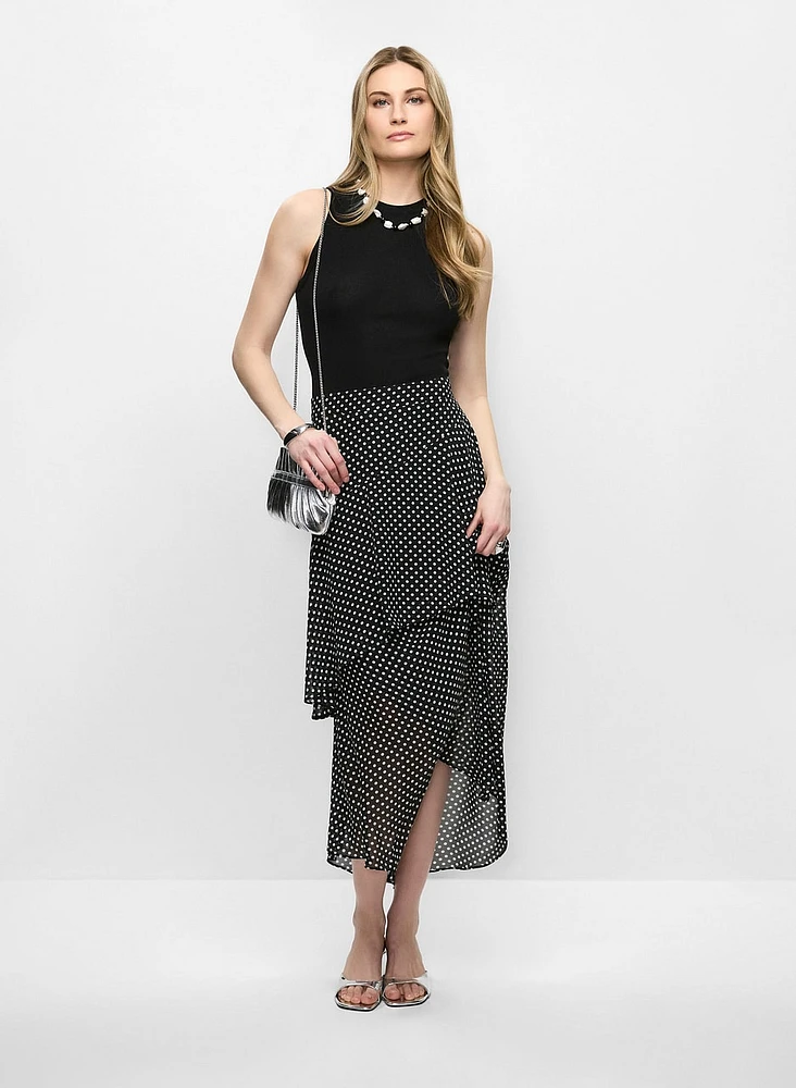 Knit Cami & Polka Dot Maxi Skirt
