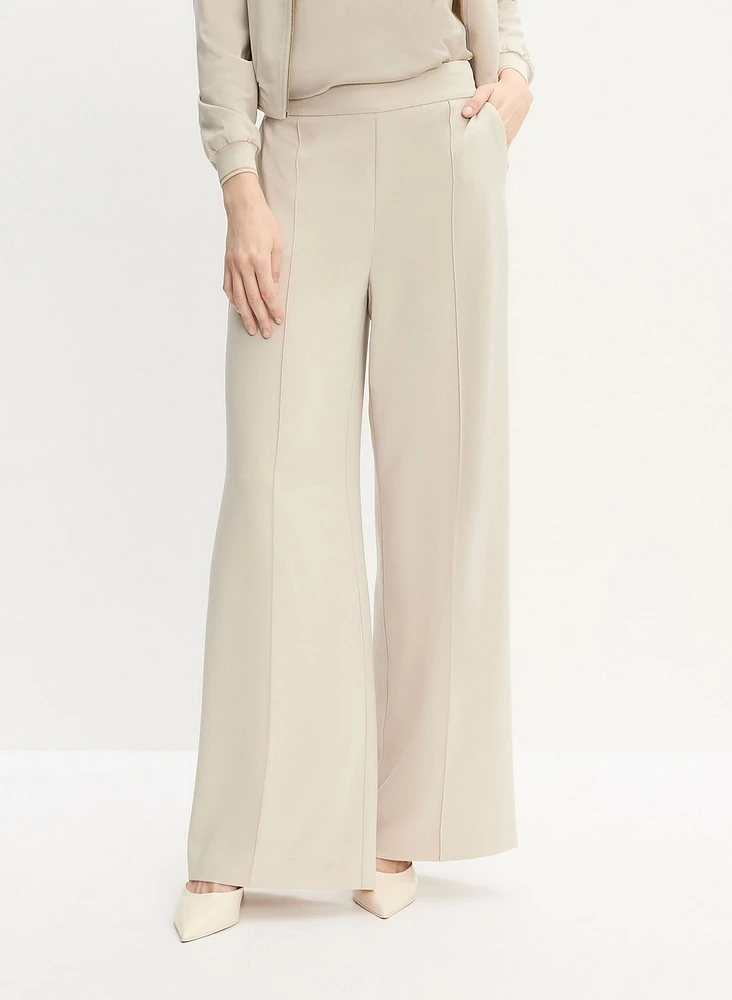 Wide Leg Pintuck Pants