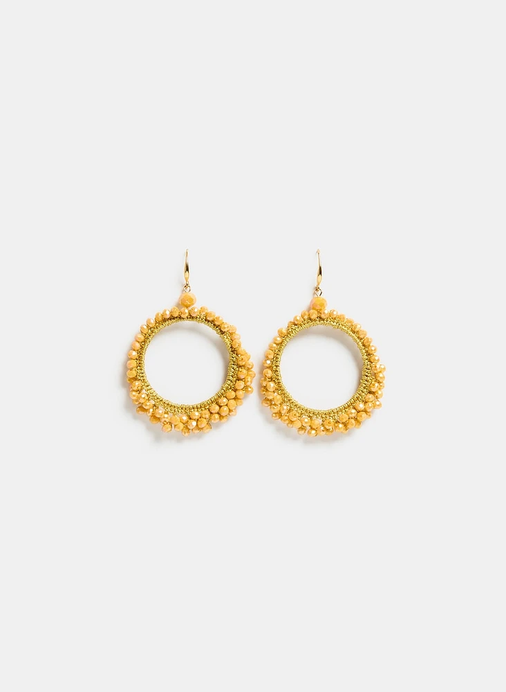 Circle Beaded Earrings