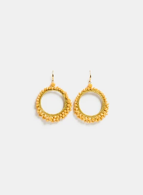 Circle Beaded Earrings