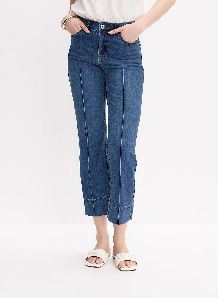 Cropped Straight-Leg Jeans