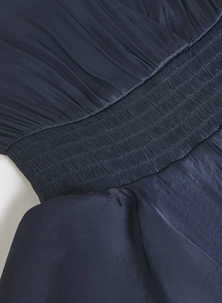 Tiered Satin Dress