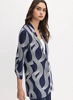 Joseph Ribkoff - Abstract Longline Blazer