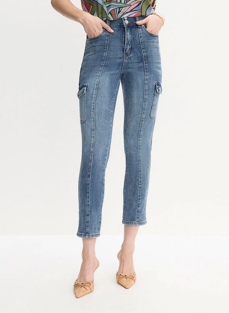 Slim Leg Cargo Jeans