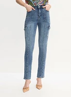 Slim Leg Cargo Jeans