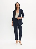 Shawl Collar Jacket & Straight Leg Pants