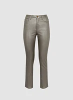 Slim Leg Coated Jeans