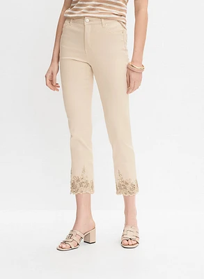 Capri à broderies et perles