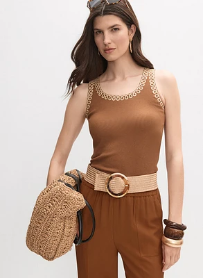 Débardeur à broderies