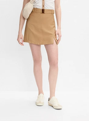 Stretch Linen Skort