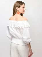 Off-the-Shoulder Lace Blouse